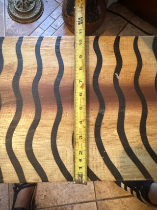 1950's Vintage Tiger Hand Painted Carved Wood Bench/table #63 VV MTS