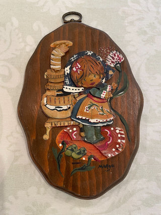 VNTG 3-D Folk Art Plaque ~MTS