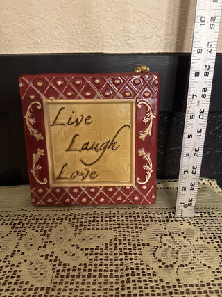 Vintage Ceramic Live Laugh, Love Sign - RCD