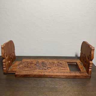 Vtg Hand Carved Wooden Elephant Book Rack MTS|87566