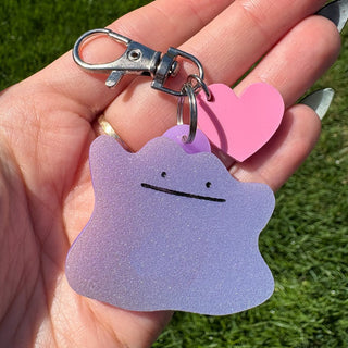 Ditto Bag Charm - Purple Glitter MTS