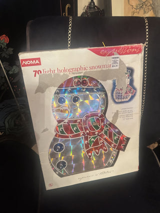 Vintage Noma 70 light Holographic Snowman #47 VV MTS|141885