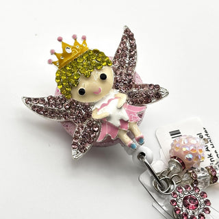 Pink Angel Badge Holder Slide on Belt Clip|74749