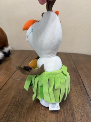 Frozen Snowman Olaf Plush Hawaiian Hula Luau Skirt Ukulele