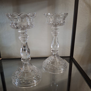 Vtg 11" Bohemia Czech Lead Crystal Candleholder MTS *