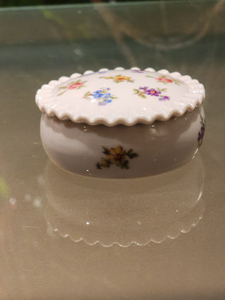 Round Trinket Fish w/ lid Floral RSV|71577