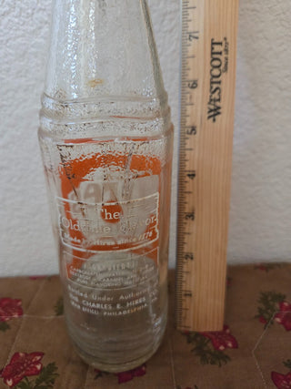 1950s Hires Root Beer Soda Bottle, 12 oz, RCD
