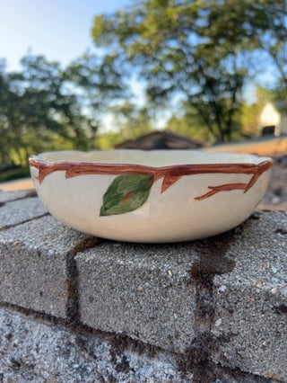 vintage Franciscan earthenware serving bowl in the popular "Apple" pattern