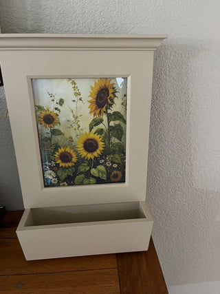 Sunflower Picture , flower Box Shelf RCD