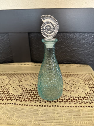 Vintage Ocean Design Glass Bottle with Sea Shell Lid-RCD