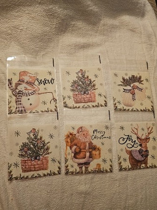 Small Clear Christmas Bags set of 6