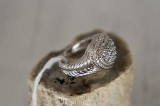 925 Judith Ripka CZ Pave Heart RIng -5 MTS|151561