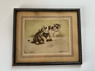 Vintage kitten framed print|74470