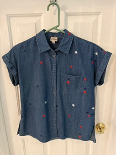 Chambray bloue w/stars