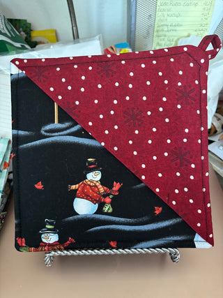 Christmas - Potholder -  Snowman