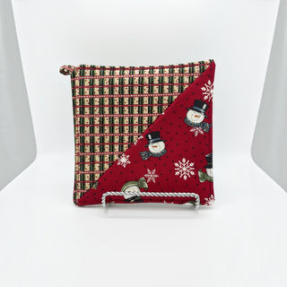 Christmas - Potholder - Red Plaid Snowman