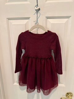 cranberry Cat & Jack dress, 2T