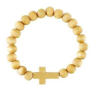 CROSS BEAD BRACELET - NATURAL