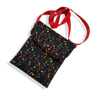 Crossbody - Musical Notes Black