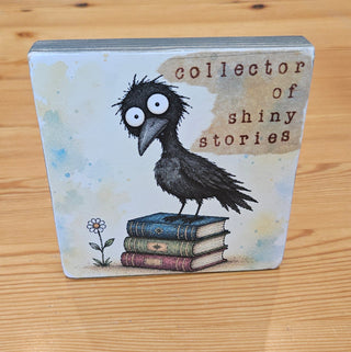 Whimsical Crow Shelf Sitter Original Art