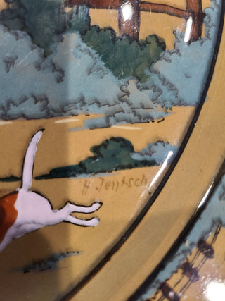 Buffalo Pottery Round Platter "The Fallonfield Hunt", Booth #6|58146