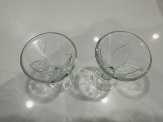 Vintage Ribbed Petals Design Parfait Glasses - set of 2 MTS|91951