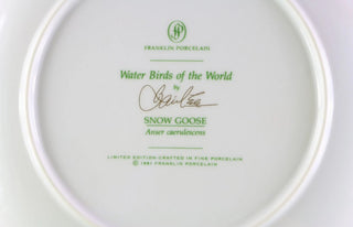Franklin Porcelain Water Birds of World Snow Goose 1981 #47 VV MTS|99456