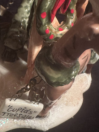 Blue Sky Cupids Christmas Trees Tea Light Candle holder 2009 #62 VV MTS|126185