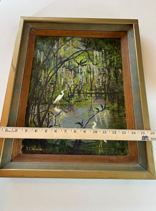 Original egret oil painting RSV|117102