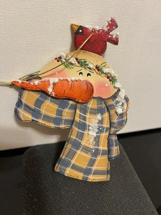 #1055 Snowman Ornament - Wood