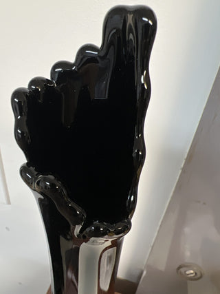 Fenton Black Swung Vase|53483