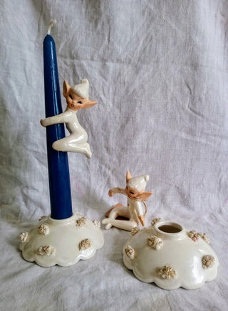 MW Vintage 50's Holt Howard Pixie Candle Climbers (pair) MTS|132355