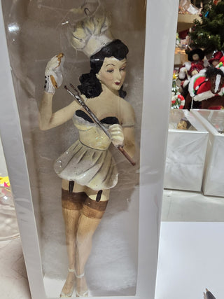 Vintage Pin Up Girl Ornament - LL-RCD|142473