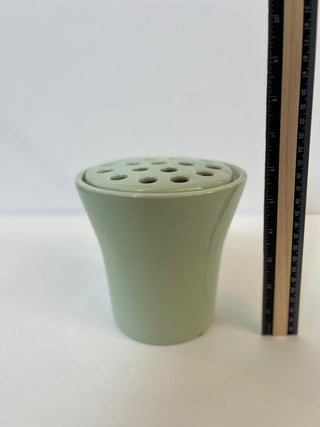 Green ceramic vase frog|58692