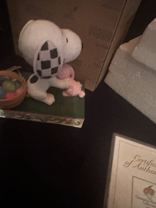 Jim Shore Easter Surprises Polyresin Peanuts Snoopy Easter Basket  #62 VV MTS