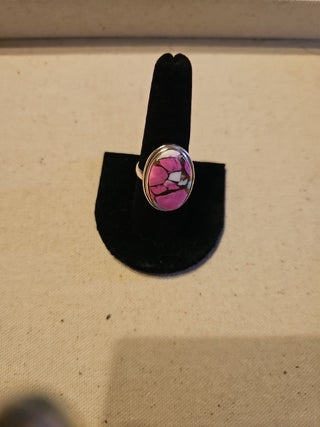 .925 cotton candy turquoise ring sz 9
