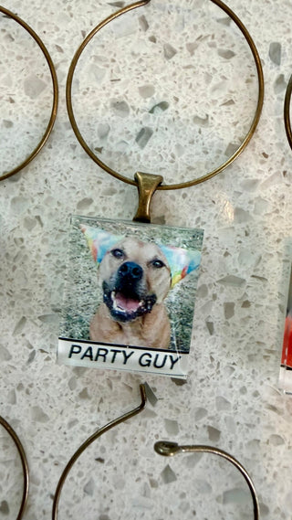 Set of 8 Wine Charms. Typsy Puppies and Kitties. NY60 RCD|126552