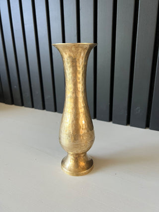 Hammered brass vase 7” RSV
