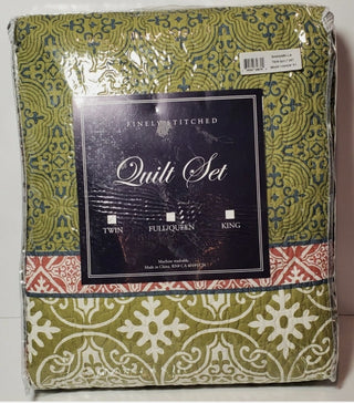 NEW Boho Twin Size Quilt Set (2 Pc) RCD