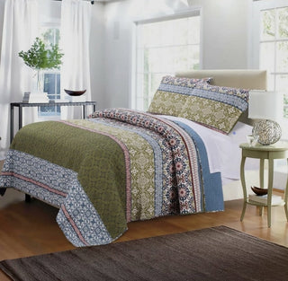 NEW Boho Twin Size Quilt Set (2 Pc) RCD