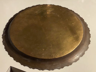 11.5" Copper Tray w/ Peacock Etching--SP MTS