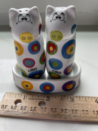 ceramic salt and pepper shakers w tray-RSV|97363