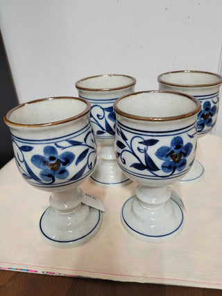 Vintage Otagiri Stoneware Goblets - Set of 4|60888