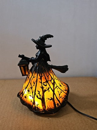 Light Up Witch w/ Broom & Latern