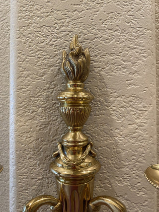 Stunning vtg brass wall sconce RCD|125500