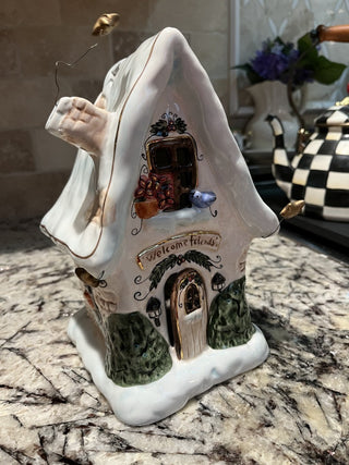 Blue Sky Clayworks "Welcome Friends" Candle House Holder RCD