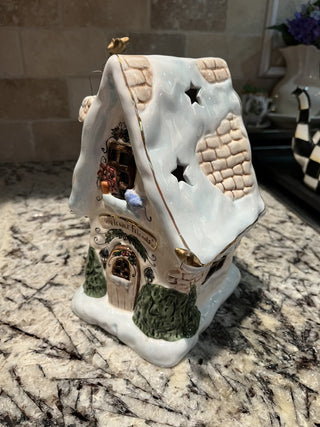 Blue Sky Clayworks "Welcome Friends" Candle House Holder RCD