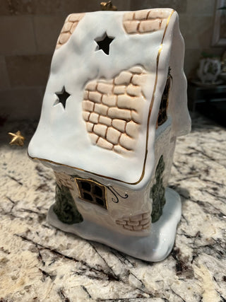 Blue Sky Clayworks "Welcome Friends" Candle House Holder RCD