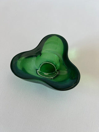 Crystal green clover candle holder RSV|67690