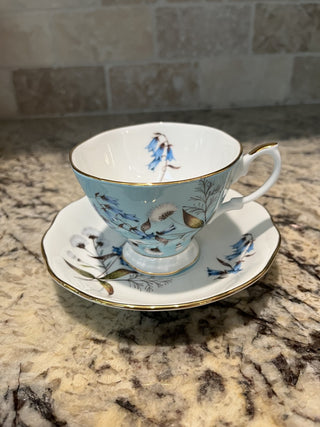 (24) Royal Albert 1950’s Festival Blue Floral Tea Cup & Saucer RCD|72250